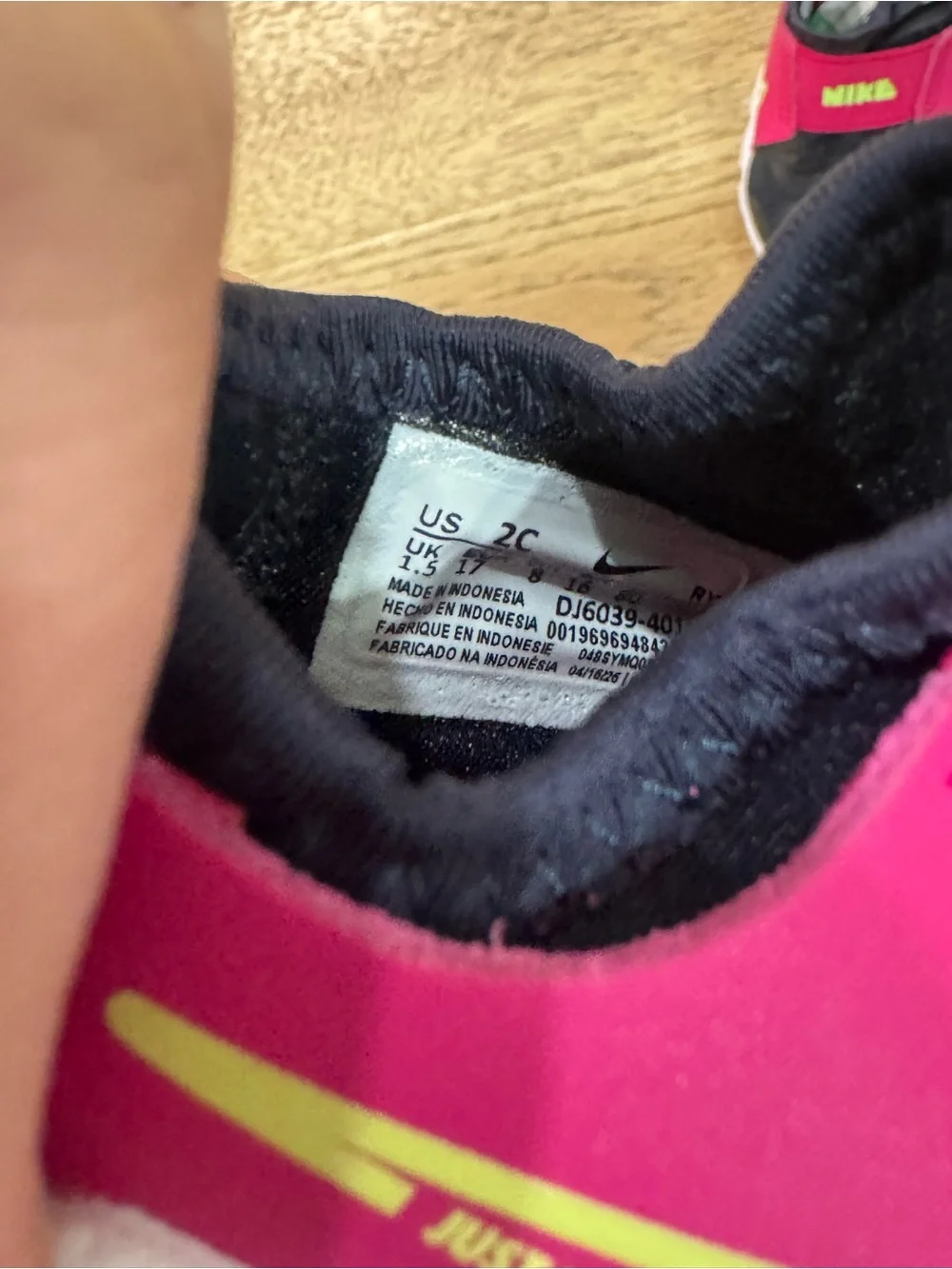 Nike Flex Runner 2 toddler shoes in the Dark Obsidian/Fireberry/White/Lime